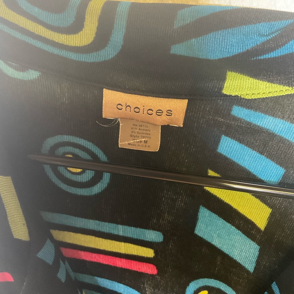 < Vintage Choices 70’s Style Colorful Geometric P… - image 2